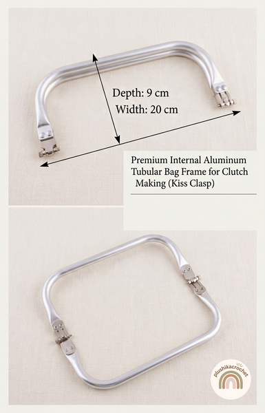 Crochet Metal Clutch Bag Pattern, Top Handle Purse Tutorial, Woven Handbag Instructions PDF Pattern