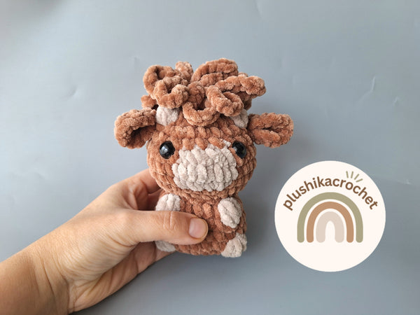 No sew mini cow, Crochet Pattern Cow amigurumi, bundle cow pattern