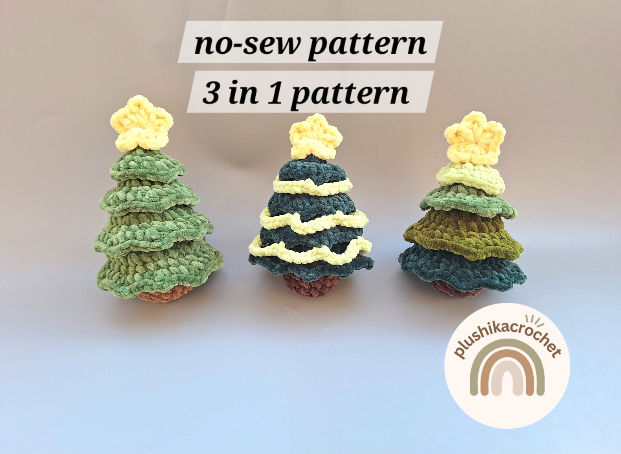 No sew Crochet tree Pattern, crochet Christmas tree