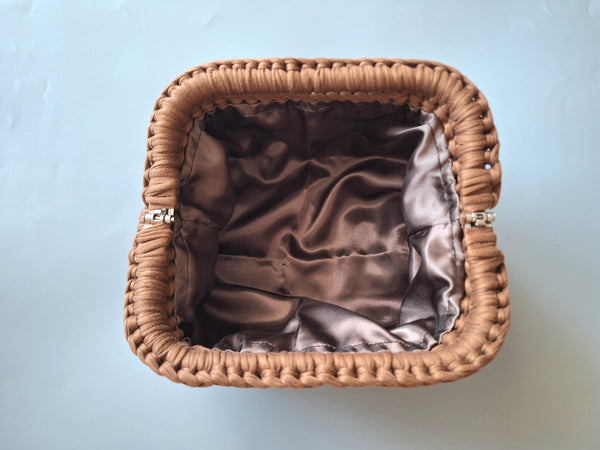 Clutch Bag Crochet Pattern, Easy Top Handle Evening Purse Tutorial (PDF Download)