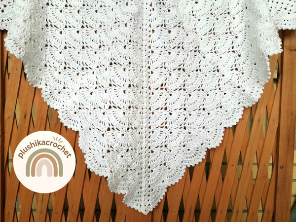 Crochet Christening Blanket Pattern: Lace Baby Blanket, Baptisms Shawl Pattern (PDF pattern)