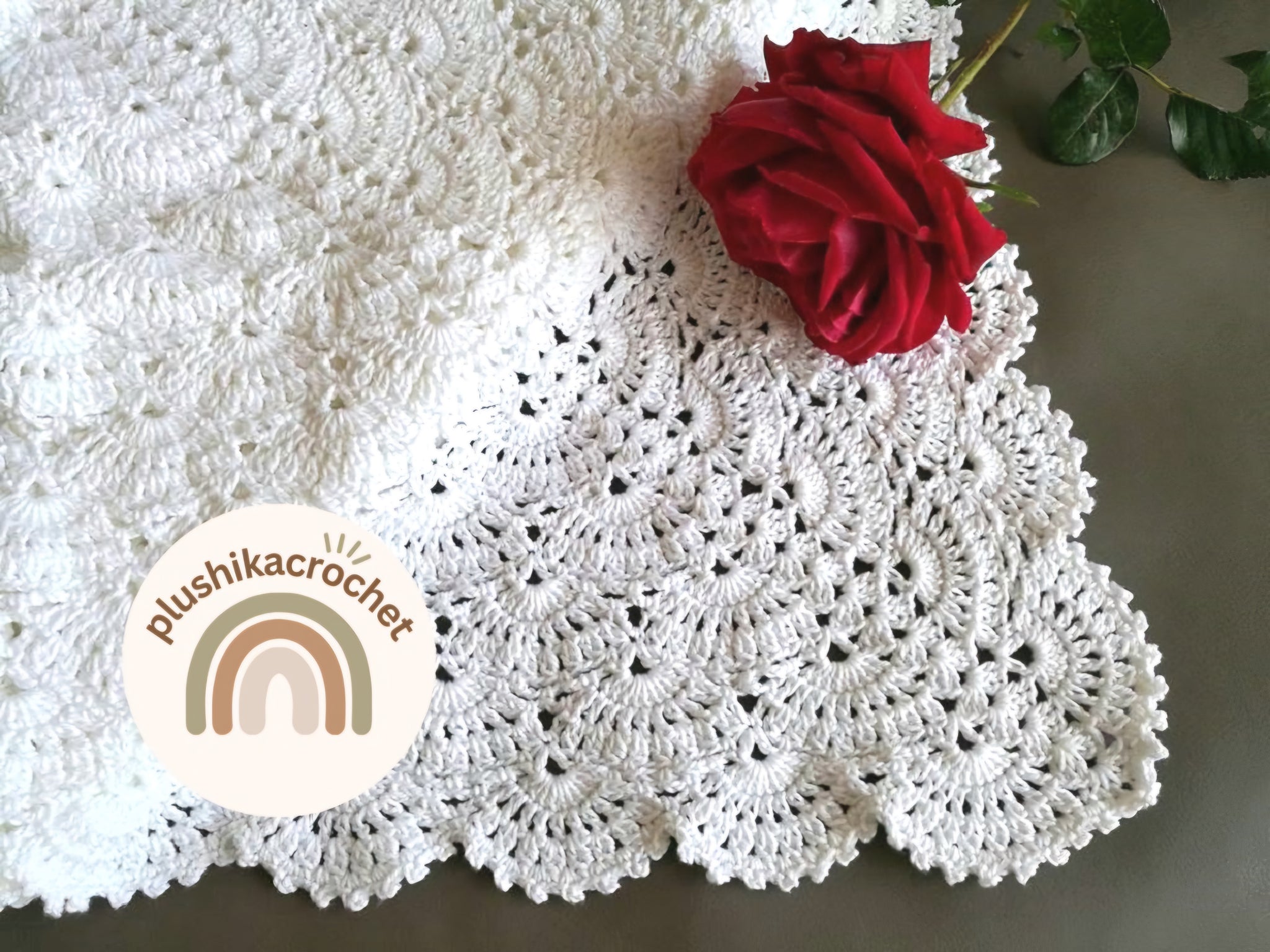 Crochet Christening Blanket Pattern: Lace Baby Blanket, Baptisms Shawl Pattern (PDF pattern)