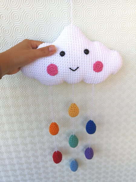 Crochet Cloud PATTERN, Cloud Wall Hanging, Cloud baby Mobile